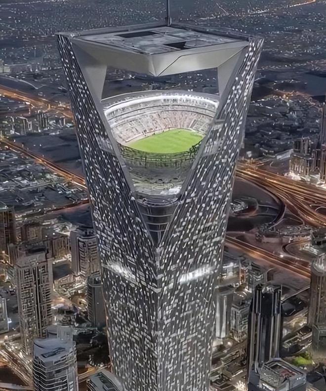 沙特空中体育馆曝光350米高的楼顶球场基建完胜欧洲五大联赛(图7)